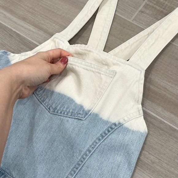 Ulla Johnson Claude Ombre Light Wash Flare Leg Denim Overalls in Women's Size 6 - Picture 7 of 16